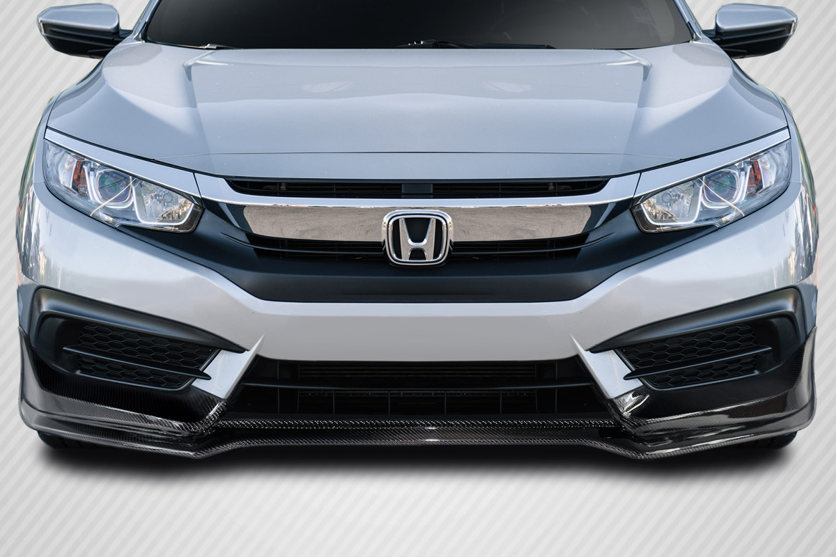 Duraflex 2016-2018 Honda Civic 2DR 4DR Carbon Creations Type M Front Lip Under Spoiler – 1 Piece