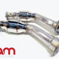 AAM Competition Q50/Q60 3.0t 2.5″ to 3″ Resonated Lower Downpipes