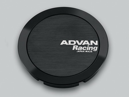 Advan Flat Style Center Cap – Gloss Black with brushed center – 73mm