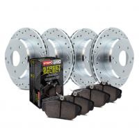 StopTech® 925.46025 – Select Sport Drilled and Slotted 1-Piece Front and Rear Brake Kit