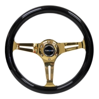 NRG 350mm 1.5″ Deep Dish Wood Grain Steering Wheel