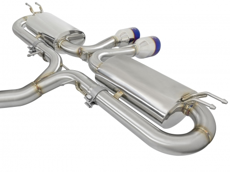 aFe Takeda 3in 304 SS Cat-Back Exhaust System w/ Blue Tips – 17-20 Honda Civic Si