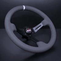 DND Performance 350MM Full Colored Alcantara Wheel – Gray