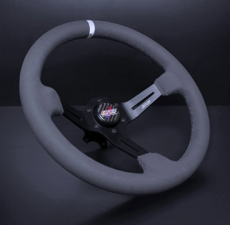 DND Performance 350MM Full Colored Alcantara Wheel – Gray
