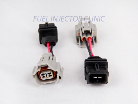 Fuel Injector Clinic Set of 4 Denso (female) to Jetronic/EV1 Adapter (male) injector plug adaptors