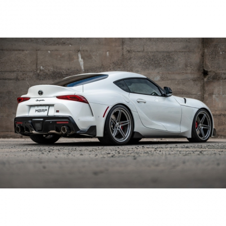 MBRP 2020+ Supra A90 T304 Stainless Steel, 3″ Cat Back, Dual Rear with Carbon Fiber Tips