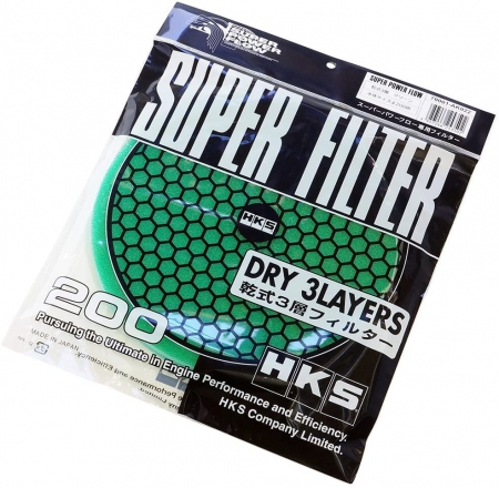 HKS 3 Layer Dry 200mm Green Replacement Filter Element