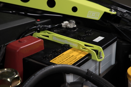 Grimmspeed Lightweight Battery Tiedown for Subaru Impreza/WRX/STI/Legacy/Forester/Baja/BRZ – Neon Green