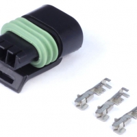 Haltech Delphi 3 Pin Single Row Flat Coil Connector Plug & Pins
