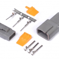 Haltech Matching Set of Deutsch DTM-3 Connectors 7.5 Amp Plug & Pins
