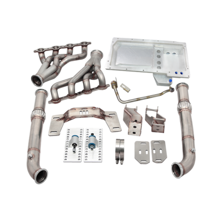 CX Racing LS1 Engine T56 Trans Mount Headers Oil Pan for 04-13 BMW E90/E92 LS Swap