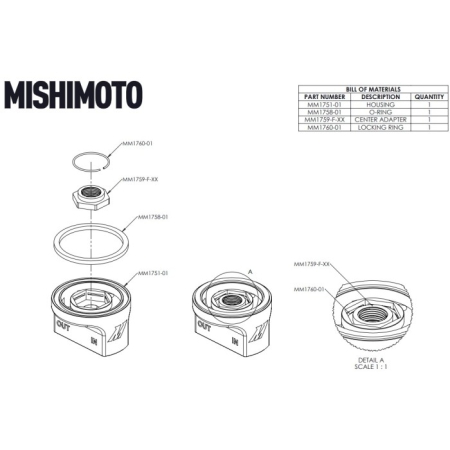 Mishmoto Remote Oil Filter Take-off Plate