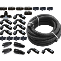 Torque Solution Braided Fuel Line Kit for -6 Aeromotive FPR & Flex Fuel Kit – 02-14 Subaru WRX