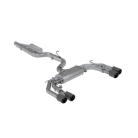 MBRP 2015-2020 AUDI S3 3″/2.5″ Quad Exit Catback – Stainless Steel with carbon Fiber Tips