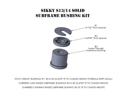 Sikky 240sx S13 Subframe Bushing Set – Adjustable