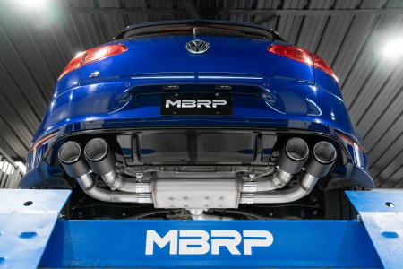 MBRP 15-19 VW Golf R 3 in Cat Back w/ 4 in OD Quad Carbon Fiber Tips – T304