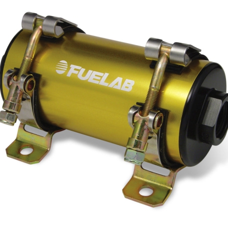Fuelab Prodigy High Flow Carb In-Line Fuel Pump w/External Bypass – 1800 HP – Gold