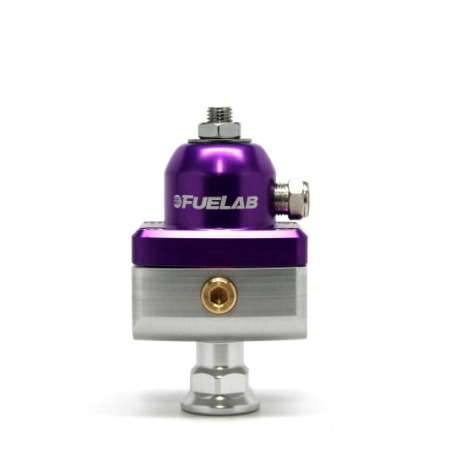 Fuelab 575 Carb Adjustable Mini FPR Blocking 4-12 PSI (1) -6AN In (2) -6AN Out – Purple
