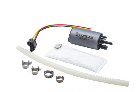 Fuelab 496 In-Tank Brushless Fuel Pump w/9mm Barb & 6mm Barb Siphon – 350 LPH