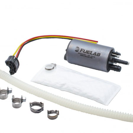 Fuelab 496 In-Tank Brushless Fuel Pump w/9mm Barb & 6mm Barb Siphon – 350 LPH