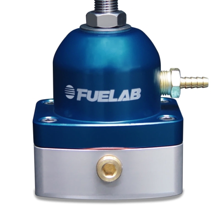 Fuelab 525 EFI Adjustable FPR In-Line 90-125 PSI (1) -6AN In (1) -6AN Return – Blue