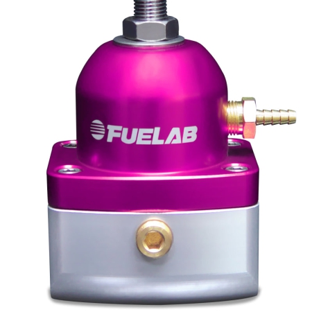 Fuelab 515 Carb Adjustable FPR 4-12 PSI (2) -10AN In (1) -6AN Return – Purple
