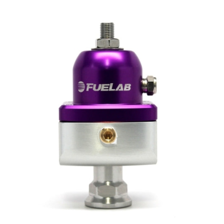 Fuelab 555 Carb Adjustable FPR Blocking 4-12 PSI (1) -8AN In (2) -8AN Out – Purple