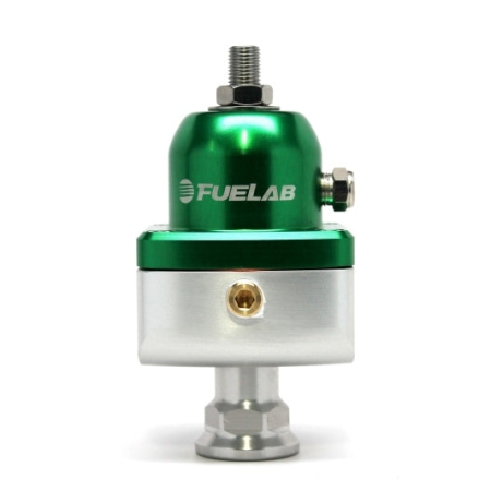Fuelab 555 High Pressure Adjustable FPR Blocking 25-65 PSI (1) -8AN In (2) -8AN Out – Green