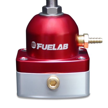 Fuelab 515 Carb Adjustable FPR Large Seat 1-3 PSI (2) -6AN In (1) -6AN Return – Red