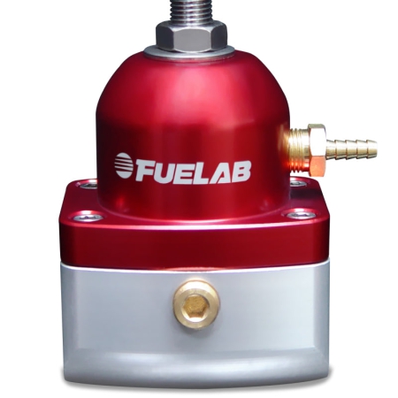 Fuelab 515 Carb Adjustable FPR Large Seat 1-3 PSI (2) -10AN In (1) -6AN Return – Red