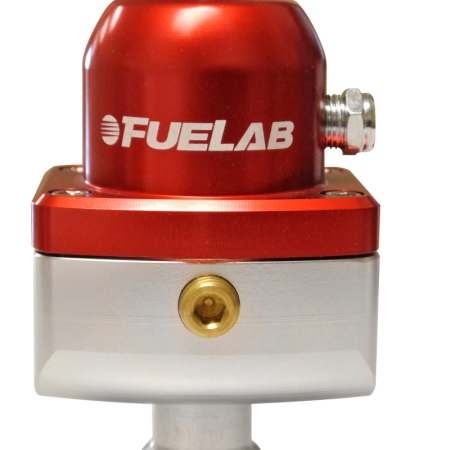 Fuelab 575 Carb Adjustable Mini FPR Blocking 4-12 PSI (1) -6AN In (2) -6AN Out – Red