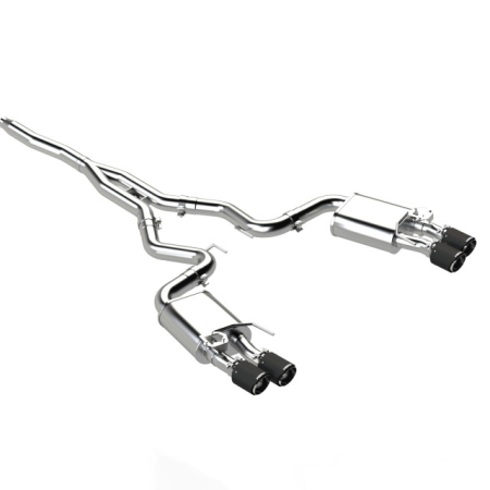 MBRP 18-22 Ford Mustang 2.3L Ecoboost 3in Cat-Back Exhaust w/ Quad Carbon Fiber SS Tips – T304