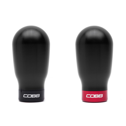 Cobb Subaru 6-Speed Tall Weighted COBB Shift Knob – Black (Incl. Both Red + Blk Collars)