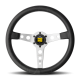 Momo Prototip Heritage Steering Wheel 350 mm – Black Leather/White Stitch/Black Spokes