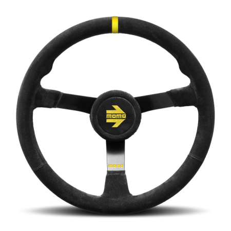 Momo MODN38 Steering Wheel 380 mm –  Black Suede/Black Spokes
