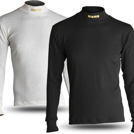 Momo Comfort Tech High Collar Shirt Large (FIA 8856-2000)-Black