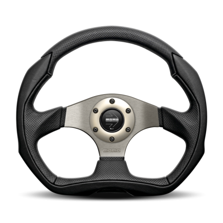 Momo Eagle Steering Wheel 350 mm – Black Leather/Anth Spokes