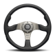 Momo Team Steering Wheel 280 mm – 4 Black Leather/Black Spokes