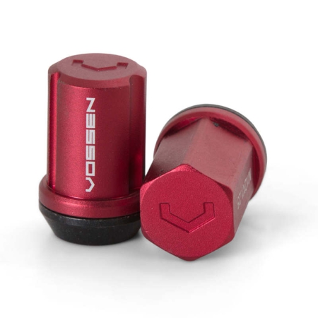 Vossen 35mm Lock Nut – 12×1.25 – 19mm Hex – Cone Seat – Red (Set of 4)