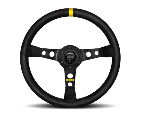 Momo MOD07 Steering Wheel 350 mm –  Black Suede/Black Spokes/1 Stripe