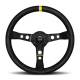 Momo MOD07 Steering Wheel 350 mm –  Black Leather/Black Spokes/1 Stripe