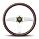 Momo Grand Prix Steering Wheel 350 mm – Mahogany Wood/Brshd Spokes