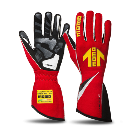 Momo Corsa R Gloves Size 11 (FIA 8856-2000)-Red