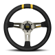 Momo MOD07 Steering Wheel 350 mm –  Black Suede/Black Spokes/1 Stripe