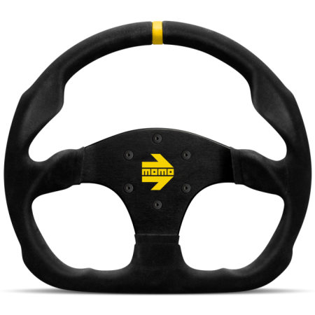 Momo MOD30 Steering Wheel 320 mm –  Black Suede/Black Spokes/1 Stripe