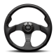 Momo Montecarlo Alcantara Steering Wheel 320 mm – Black/Black Stitch/Black Spokes