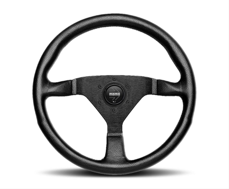 Momo Montecarlo Steering Wheel 350 mm – Black Leather/Black Stitch/Black Spokes