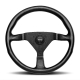 Momo Montecarlo Alcantara Steering Wheel 350 mm – Black/Red Stitch/Black Spokes