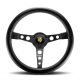 Momo Prototipo 6C Steering Wheel 350 mm – Black Leather/Gry St/Cbn Fbr Spoke