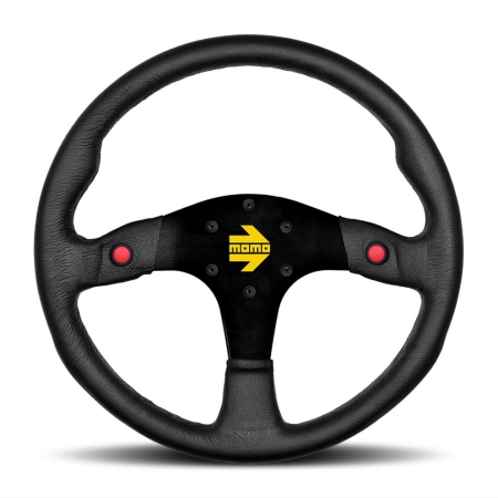 Momo MOD80 Steering Wheel 350 mm – Black Leather/Black Spokes